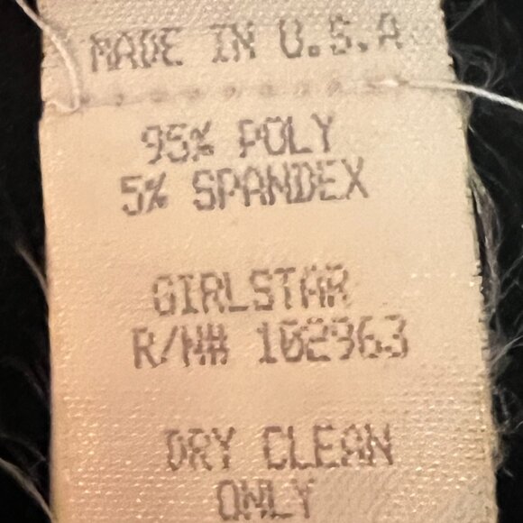 Y2K faux-suede black top, size 6 - Picture 4 of 5